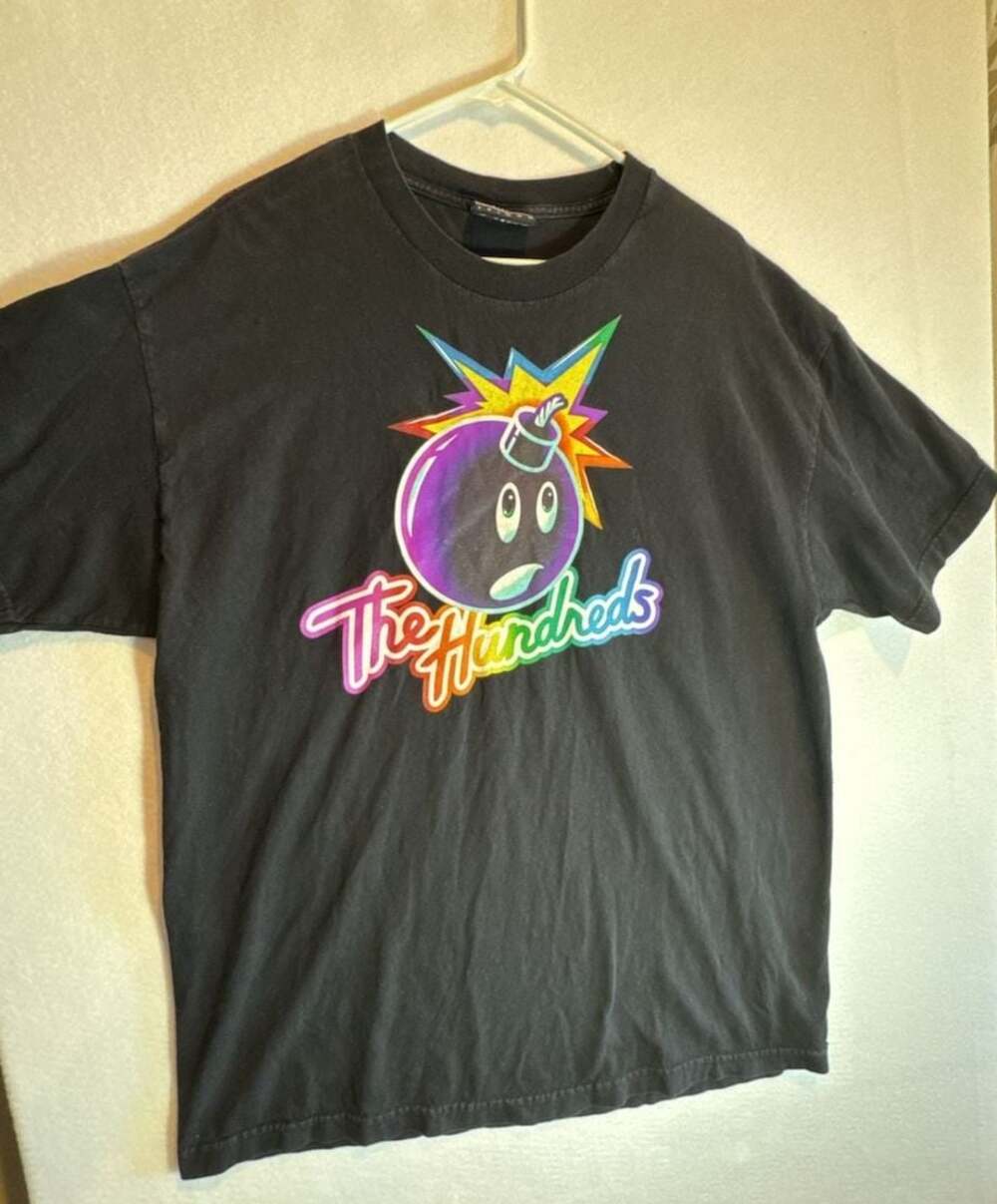 The Hundreds Adam Bomb Rainbow Graphic Black T-Shirt XL